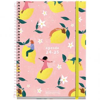 Agenda escolar Plus 2024-2025 Miquelrius MR26677 150x213 D/P LEMON FLY, día página, Castellano e Inglés