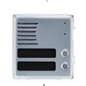 Módulo Urmet Sinthesi en aluminio anodizado para puesto exterior con 2 botones - 1148/22