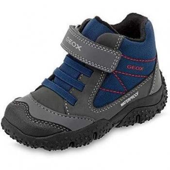 Geox Baby Boys' Baltic 1 Waterproof HIGH TOP Sneaker Boot, Dgrey, 20EU/4.5 M US Toddler, Dyegrey/Navy