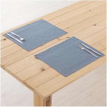 MUARÉ - PACK 2 UNIDADES MANTEL INDIVIDUAL HIDROFUGADO ANTIMANCHAS LINO 100% DENIM BLUE Talla 45X35