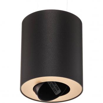 Set de Focos de Techo Ajustables, Negros con Interior Dorado