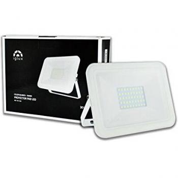 Iglux PROYECTOR Pad 951230 30W 5000ºK IP 65 ÁNGULO 110 2400 LUMENES Blanco