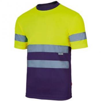 Camiseta técnica de alta visibilidad bicolor
