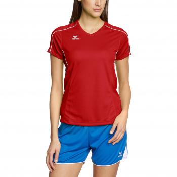 erima T-Shirt Gold Medal - Camiseta de running para mujer, color rojo/negro / blanco, talla 34