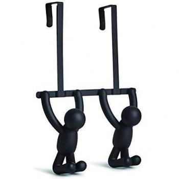 Umbra Buddy Gancho doble para puerta, ABS, Negro