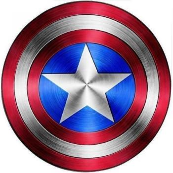 Stickersnews - Stickers Bouclier Captain America Avengers 15075 Hauteur - Hauteur 60cm
