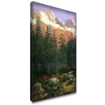 Bierstadt colección de impresión 1, para pintura artística tela moderno visario-Cuadro decorativo 24 x murale. talla 38, 61 x 97 cm, varios modelos y tamaños disponibles., pino, Canadian Rockies by Bierstadt, 61x97CM