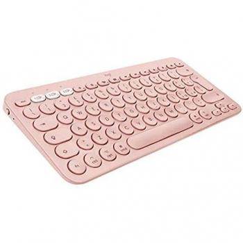 Teclado Bluetooth Multidispositivo Logitech K380 para Mac, QWERTY Italiano, Rosa, Compacto y Fácil Cambio entre 3 Dispositivos