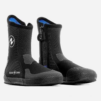 Escarpines Aqualung Superzip 7 Mm Negros con Cierre Lateral