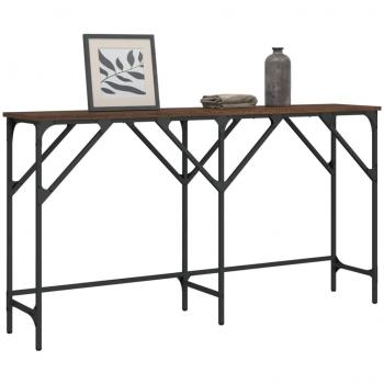 vidaXL Console Table Brown Oak 140x29x75 cm Engineered Wood