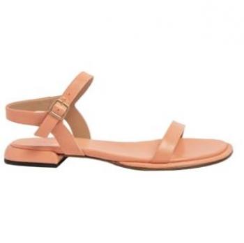 Sandalias de piel Neosens S3152 para mujer color rosa, planas con hebilla, estilo casual