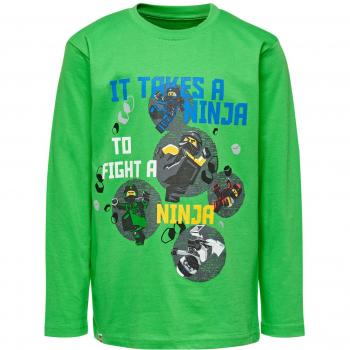 LEGO Wear Boy Ninjago- Cm-50117 - Langarmshirt, Camisa Manga Larga Niños, Verde