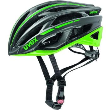Uvex Race 5 - Casco de ciclismo unisex, color verde / plata oscuro, talla 55-58