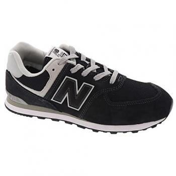 New Balance 574 Core Kids' Sneakers - Black/White/Grey - Size 38
