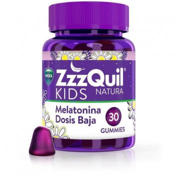 ZzzQuil Natura Kids Melatonina Dosis Baja +4 Años 30 Gummies Sabor Frutas del Bosque