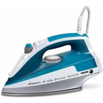 Fagor - Plancha Ropa Pl2205, 2200W, Vapor Vertical, Suela Inox. Blanco- Azul.