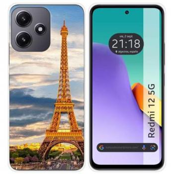 Funda de Silicona para Xiaomi Redmi 12 5G con Diseño de París y Dibujos