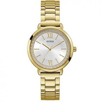 GUESS Reloj Analógico para Mujer de Cuarzo con Correa en Acero Inoxidable W1231L2