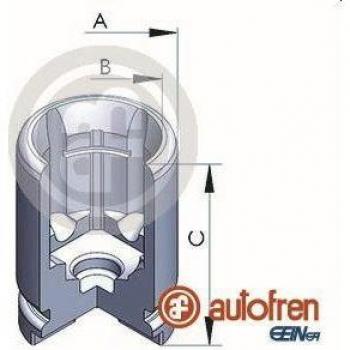 AUTOFREN SEINSA Piston de pinza del freno D02526 - Émbolo para sistema de frenos, fabricado con materiales de alta calidad, diseño específico para una óptima compatibilidad y rendimiento, incluye todos los accesorios