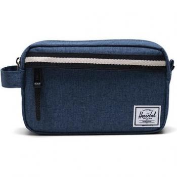 NECESER HERSCHEL Unisex 3L Azul Denim con Bolsillo Delantero