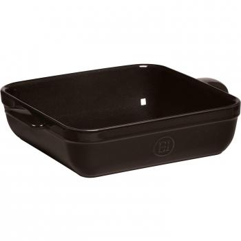 Emile Henry 792040 Pequeño cuadrado plano de 28 x 23 cm Pimienta