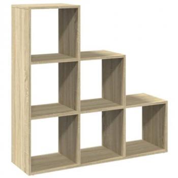 Librería divisor 3 niveles madera roble Sonoma 99x29x99 cm