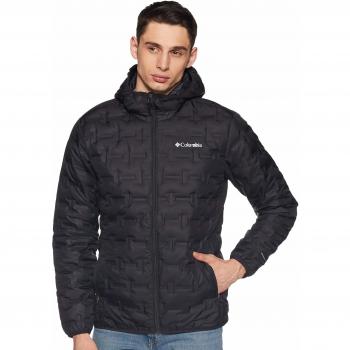 Columbia Delta Ridge Chaqueta De Plumón con Capucha, Hombre, Negro