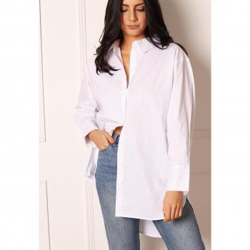 Camisa larga Oxford de mujer oversized