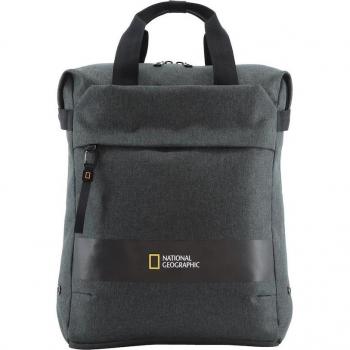 National Geographic Mochila Urbana para Ordenador 22L Shadow con Cierre de Cremallera Color Gris Antracita