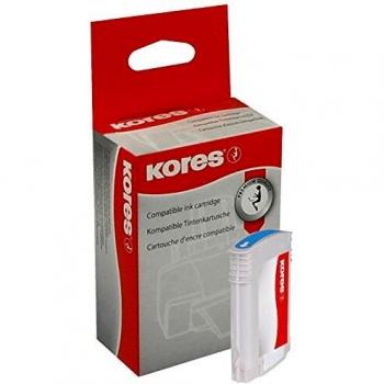 Cartucho de Tinta Recargado Kores G1704C Compatible con HP C9391A, Color Cyan