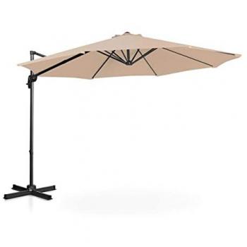 Sombrilla de Semáforo Crema - Redonda - Ø 300 cm - Inclinable y Giratoria - Protección UV 50+