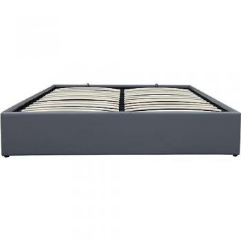 Cama Doble de PVC con Cofre Ava - 160 x 200 cm - Gris