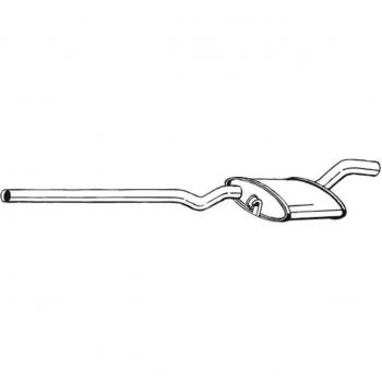 Silenciador central e intermedio BOSAL 282-599, acero inoxidable, compatible con vehículos específicos, diseño de alta resistencia a la corrosión, fácil instalación, reducción efectiva del ruido del escape