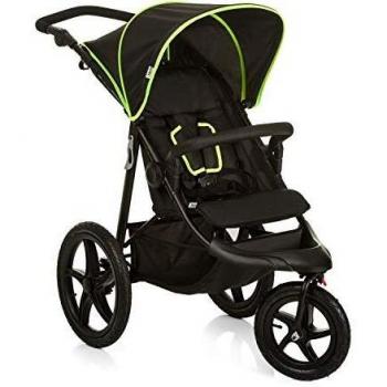 Hauck Runner - Silla de Paseo con 3 Ruedas Neumaticas, Plegado Compacto, Ruedas XL, con Camara de Aire, para Recien Nacidos, apto para Niños hasta 25kg, color Negro