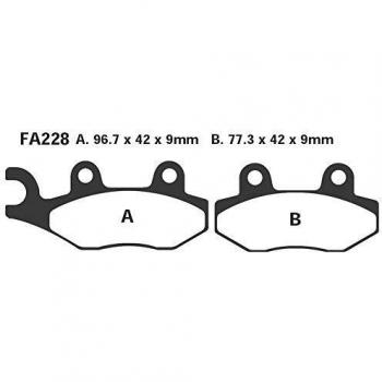 Pastilla de freno sinterizada EBC SFA228HH para scooter, alta performance, gran poder de frenado, resistencia al desgaste, diseño específico para scooters