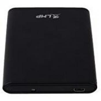 Carcasa para disco duro externo LMP 16117, tipo SATA HDD/SSD, color negro, tamaño 2.5, conexión USB-C, velocidad de transferencia hasta 520 MB/s