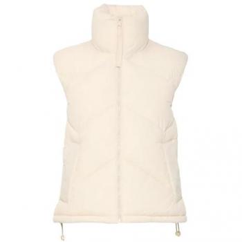 b.young Omina 7 Women's Quilted Sleeveless Down Vest with Stand-Up Collar and Elastic Zip Pockets