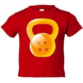 Camiseta niño Crossfit kettlebell Dragon Ball Bola De Dragón - Rojo, 18-24 meses