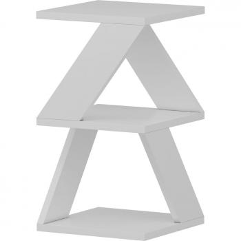 Mesa auxiliar 3 niveles H50 cm - 30 cm x 30 cm - Color Blanco Albeni