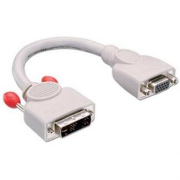 Lindy 41222 Adaptador de Cable de Vídeo 0,2 m DVI-A a VGA (D-Sub) Gris