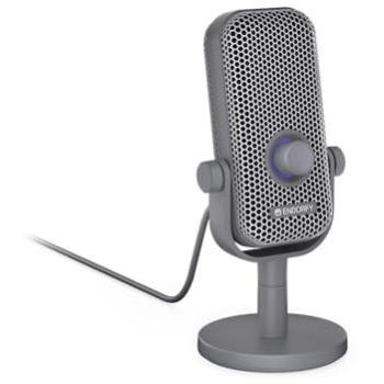 Micrófono Endorfy Solum Voice S Alt Gray USB-C con iluminación RGB y soporte antivibratorio