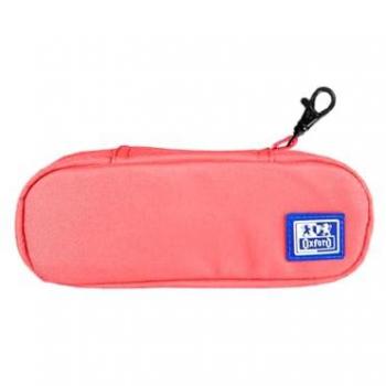 Estuche B-Hook Oxford lila, estuche escolar simple de 20x4x4 cm, con goma elástica, fabricado en material reciclado RPET