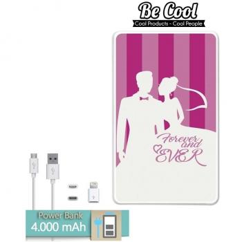 Becool® - Batería Externa Power Bank 4000 mah + Gratis 1 cable USB-MicroUsb
