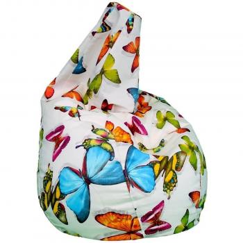 Puff de Pera XL (130x80x80) Estampado Mariposas