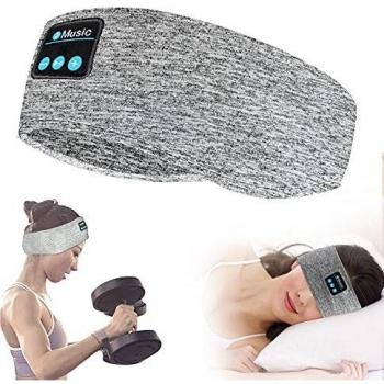 ACCOF Auriculares para Dormir,Antifaz para Dormir Auriculares Bluetooth Diademas Deportivas con Ultrafinos HD Estéreo Altavoces Banda Lavable para Dormir de Lado,Deportes y Relajació