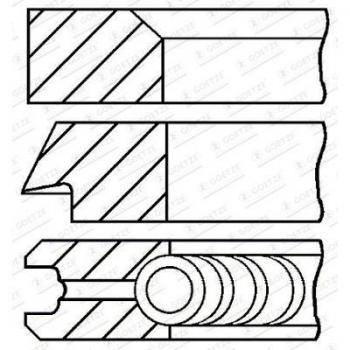 Juego de Aros de Pistón GOETZE ENGINE 08-453000-00 para PEUGEOT, CITROËN y DS, diámetro de cilindro 77mm