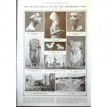 Drucken Sie Archäologische Entdeckungen Vaison-Marmor-Kaiser Pompeji Romeo 1912 851P241