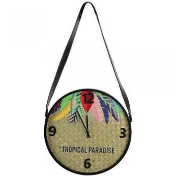 Reloj Redondo Exótico Tropical con Correa - 30 cm