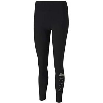PUMA Rebel Leggings Mallas Deporte, Mujer, Black-Gold Silver, M