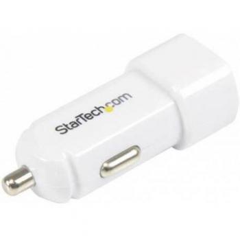 StarTech Cargador de Coche Dual USB Blanco para Apple y Android Devices 3.4A